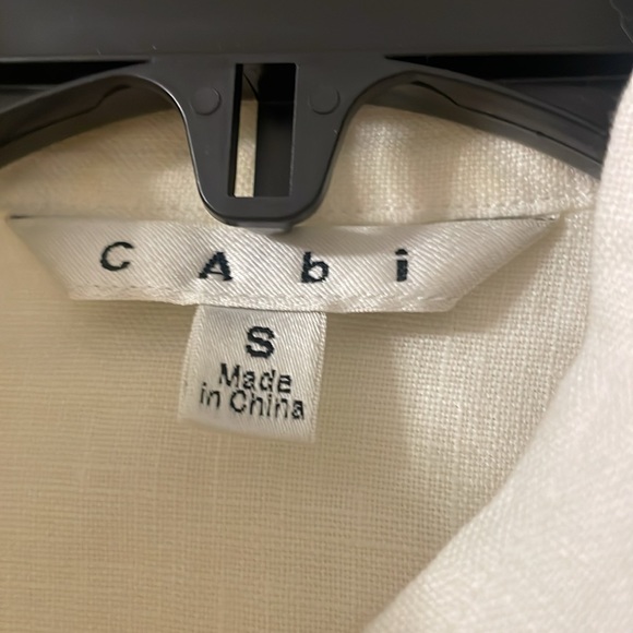 EUC white linen CABI jacket - Picture 2 of 4